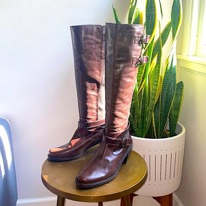 Stuart Weitzman Tall Brown Riding Boot US10